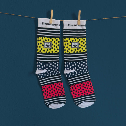 Streifen & Punkte Socken - Blau | Damen und Herren