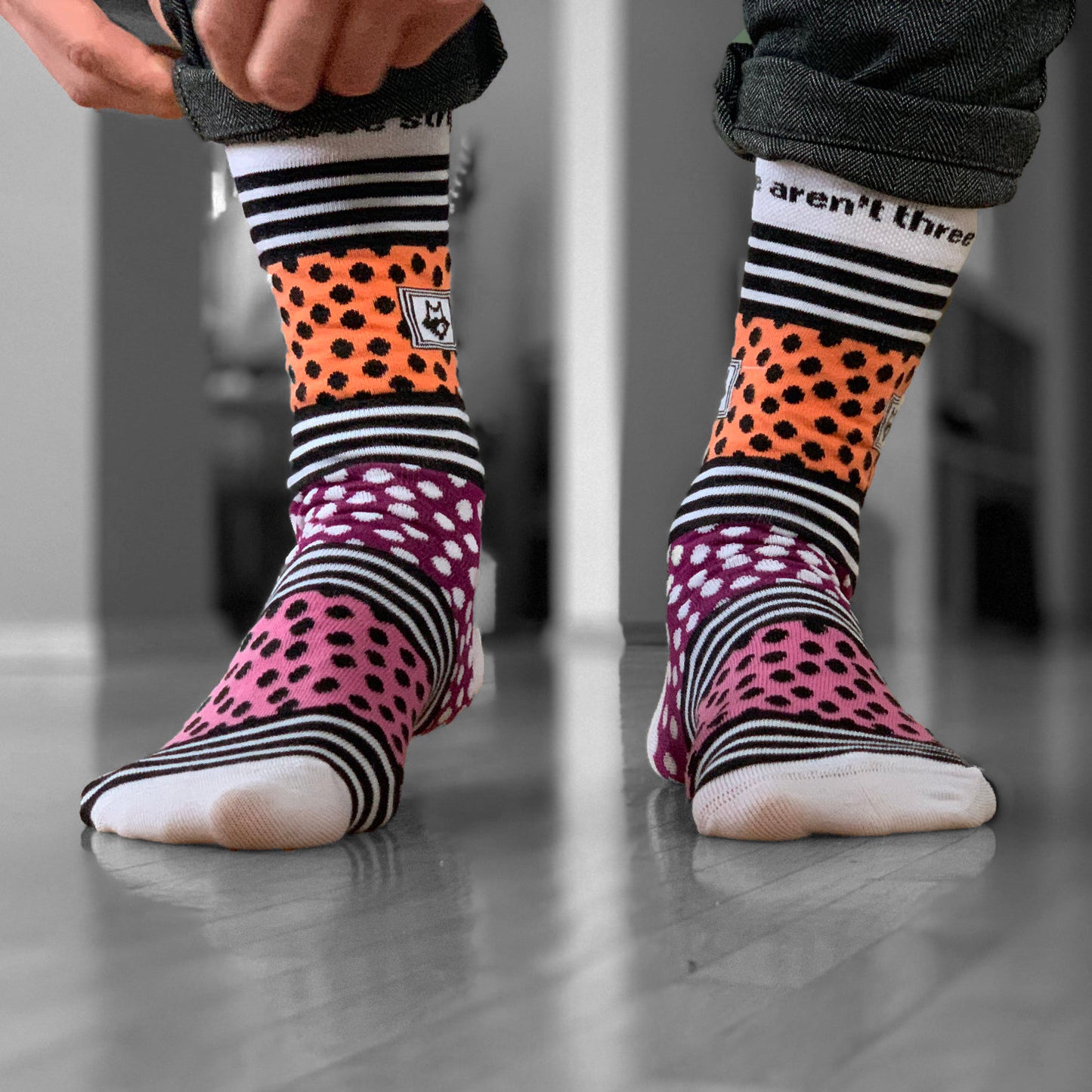 Streifen & Punkte Socken - Pink | Damen und Herren